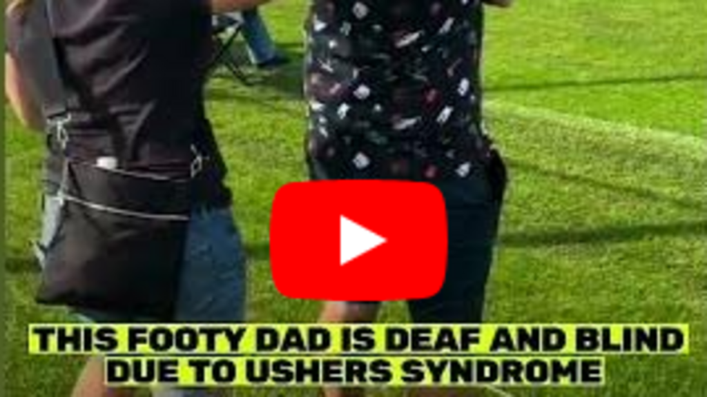 Dad not letting anything stop him enjoy his child’s football